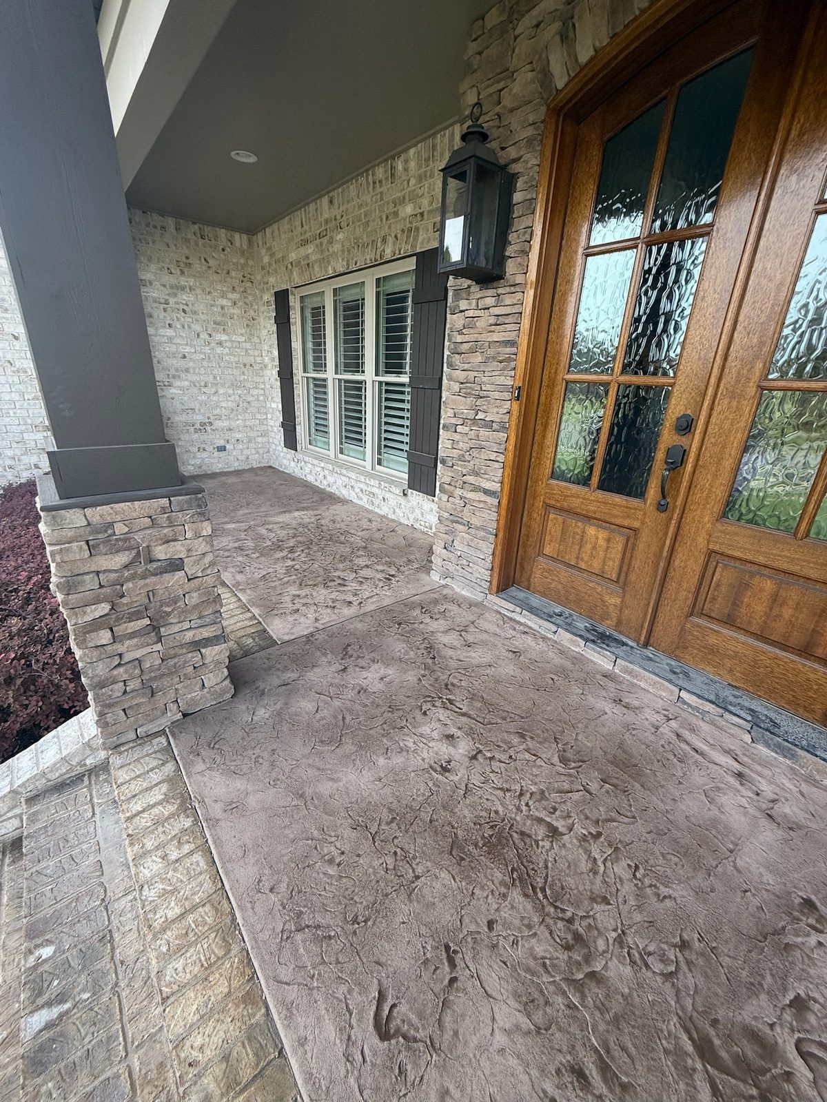 Stamped Overlay Front Porch